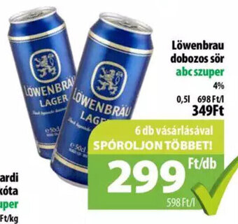 Coop Löwenbrau dobozos sör 0,5 l ajánlat