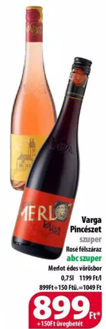 Coop Varga pincészet 0,75 l ajánlat