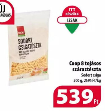 Coop Coop 8 tojásos száraztészta 200 g ajánlat