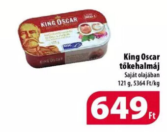 Coop King Oscar tőkehalmáj 121 g ajánlat