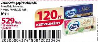 Coop Zewa Softis papír zsebkendő 10 x 9 db ajánlat