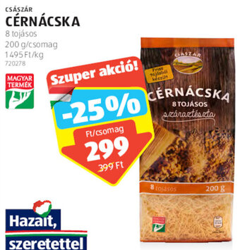 ALDI Császár cérnácska 200 g ajánlat