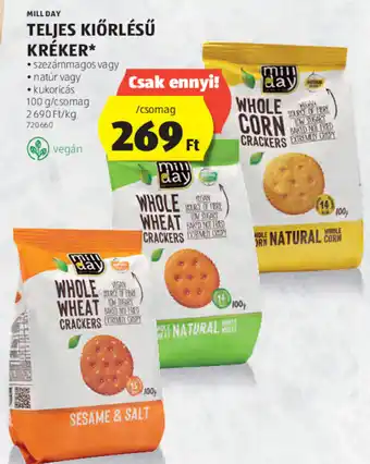 Mill Day teljes kiőrlésű kréker 100 g