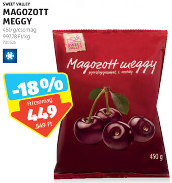 ALDI Sweet Valley magozott meggy 450 g ajánlat