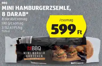 ALDI Bbq mini hamburgerzsemle 8 db ajánlat