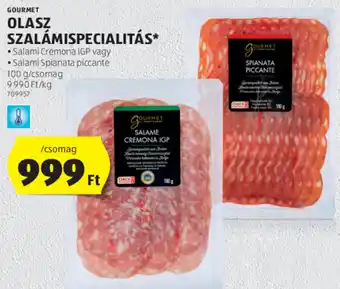 ALDI Gourmet olasz szalámispecialitás 100 g ajánlat