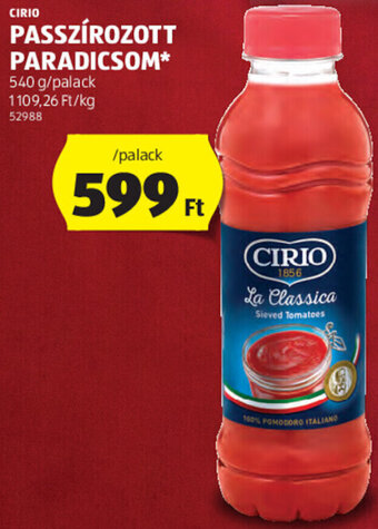 ALDI Cirio passzírozott paradicsom 540 g ajánlat