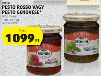 Monini pesto rosso vagy pesto genovese 190 g