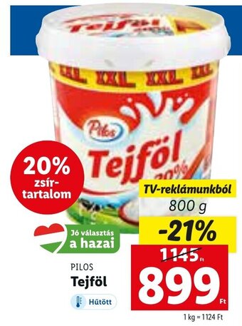 Lidl Pilos tejföl 800 g ajánlat