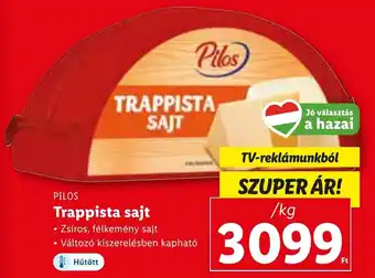 Lidl Pilos trappista sajt 1 kg ajánlat