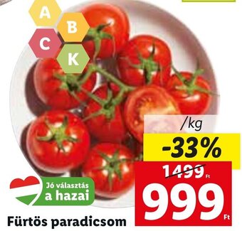 Lidl Fürtös paradicsom 1 kg ajánlat