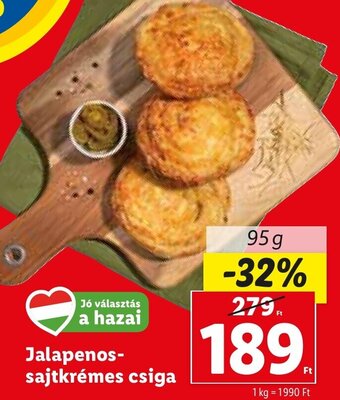 Lidl Jalapenos sajtkrémes csiga 95 g ajánlat