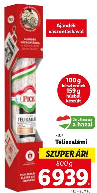 Lidl Pick téliszalámi 800 g ajánlat