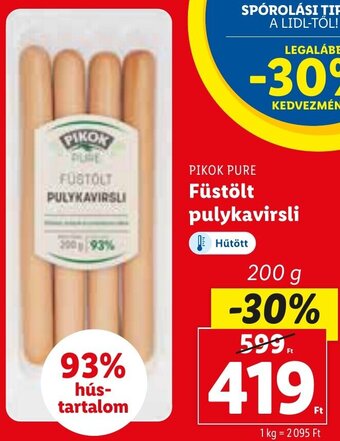 Lidl Pikok Pure füstölt pulykavirsli 200 g ajánlat