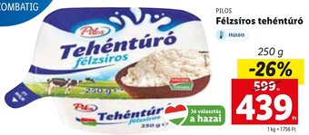 Lidl Pilos félzsíros tehéntúró 250 g ajánlat