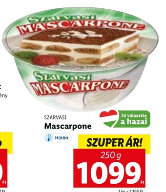 Lidl Szarvasi mascarpone 250 g ajánlat