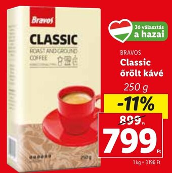 Lidl Bravos classic őrölt kávé 250 g ajánlat