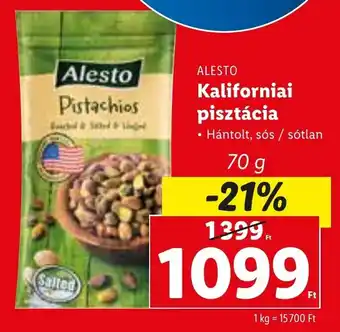Lidl Alesto kaliforniai pisztácia 70 g ajánlat
