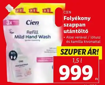 Cien Folyékony szappan utántöltő 1,5 l