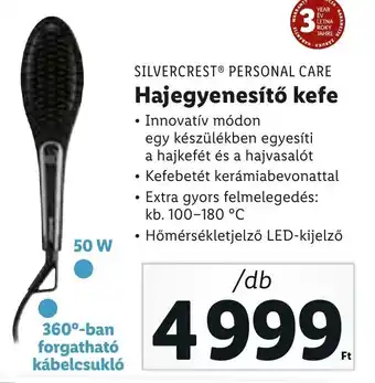 Lidl Silvercrest Personal Care hajegyenesítő kefe 1 db ajánlat