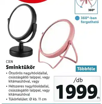 Lidl Cien sminktükör 1 db ajánlat