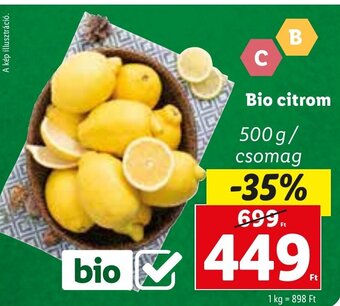 Lidl Bio citrom 500 g ajánlat