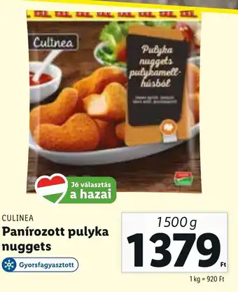 Lidl Culinea panírozott pulyka nuggets 1500 g ajánlat