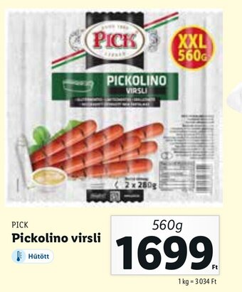 Lidl Pick pickolino virsli 560 g ajánlat