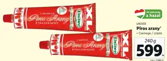 Lidl Univer piros arany 240 g ajánlat