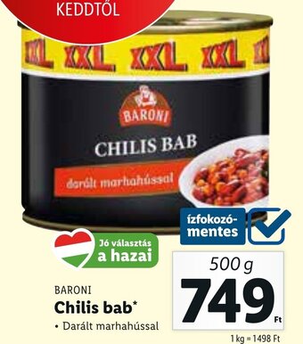 Lidl Baroni chilis bab 500 g ajánlat