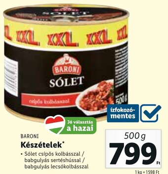 Lidl Baroni készételek 500 g ajánlat