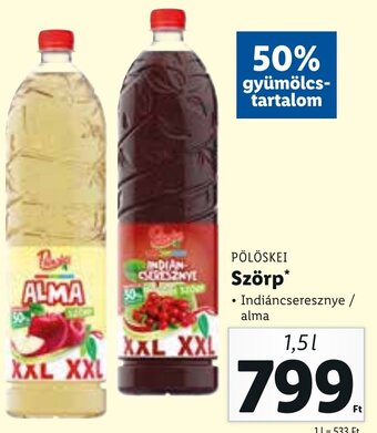 Lidl Pölöskei szörp 1,5 l ajánlat