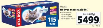 Lidl Prevital nedves macskaeledel 48 x 100 g ajánlat