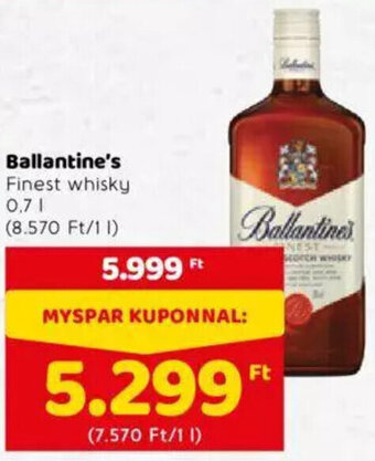 Spar Ballantine's 0,7 l ajánlat