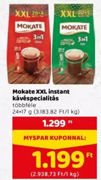 Spar Mokate xxl instant kávéspecialitás 24 x 17 g ajánlat