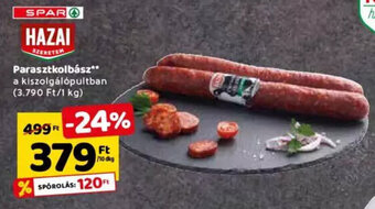 Spar Spar parasztkolbász 10 dkg ajánlat