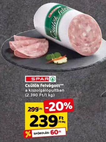 Spar Spar csülök felvágott 10 dkg ajánlat