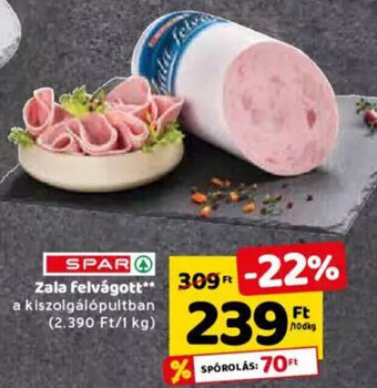 Spar Spar zala felvágott 10 dkg ajánlat
