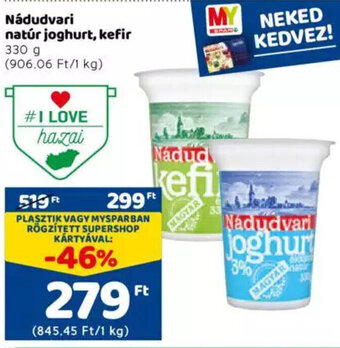 Spar Nádudvari natúr joghurt, kefir 330 g ajánlat