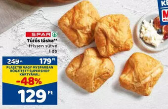 Spar Spar túrós táska 1 db ajánlat