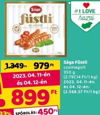 Spar Sága füstli 350 g ajánlat