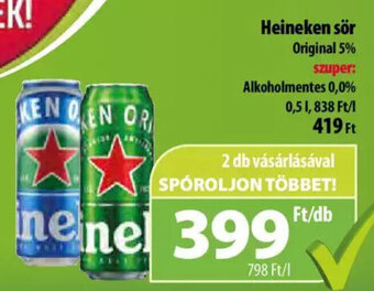 Coop Heineken sör 0,5 l ajánlat
