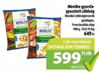 Coop Mirelite gyorsfagyasztott zöldség 400 g ajánlat
