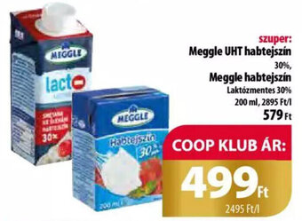 Coop Meggle uht habtejszín 200 ml ajánlat