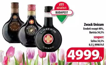 Coop Zwack unicum 0,5 l ajánlat
