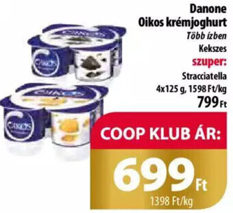 Coop Danone oikos krémjoghurt 4 x 125 g ajánlat