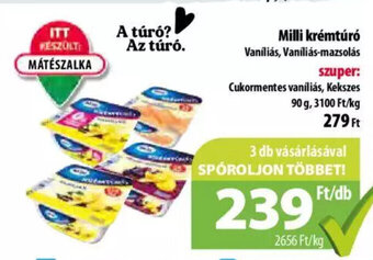 Coop Milli krémtúró 90 g ajánlat