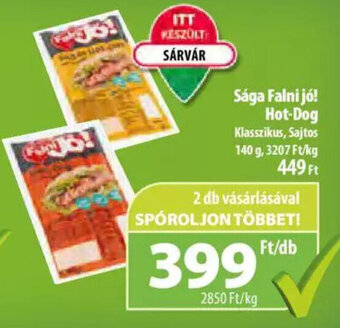 Coop Sága falni jó! hot-dog 140 g ajánlat
