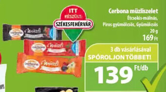 Coop Cerbona müzliszelet 20 g ajánlat