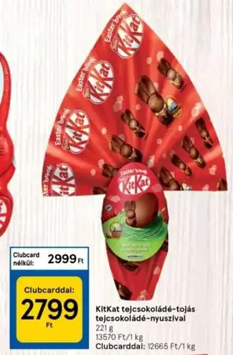 Tesco Kitkat tejcsokoládé-tojás tejcsokoládé-nyuszival 221 g ajánlat
